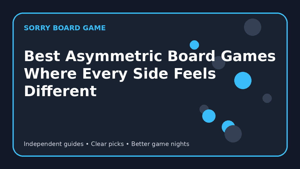 Best Asymmetric Board Games Where Every Side Feels Different