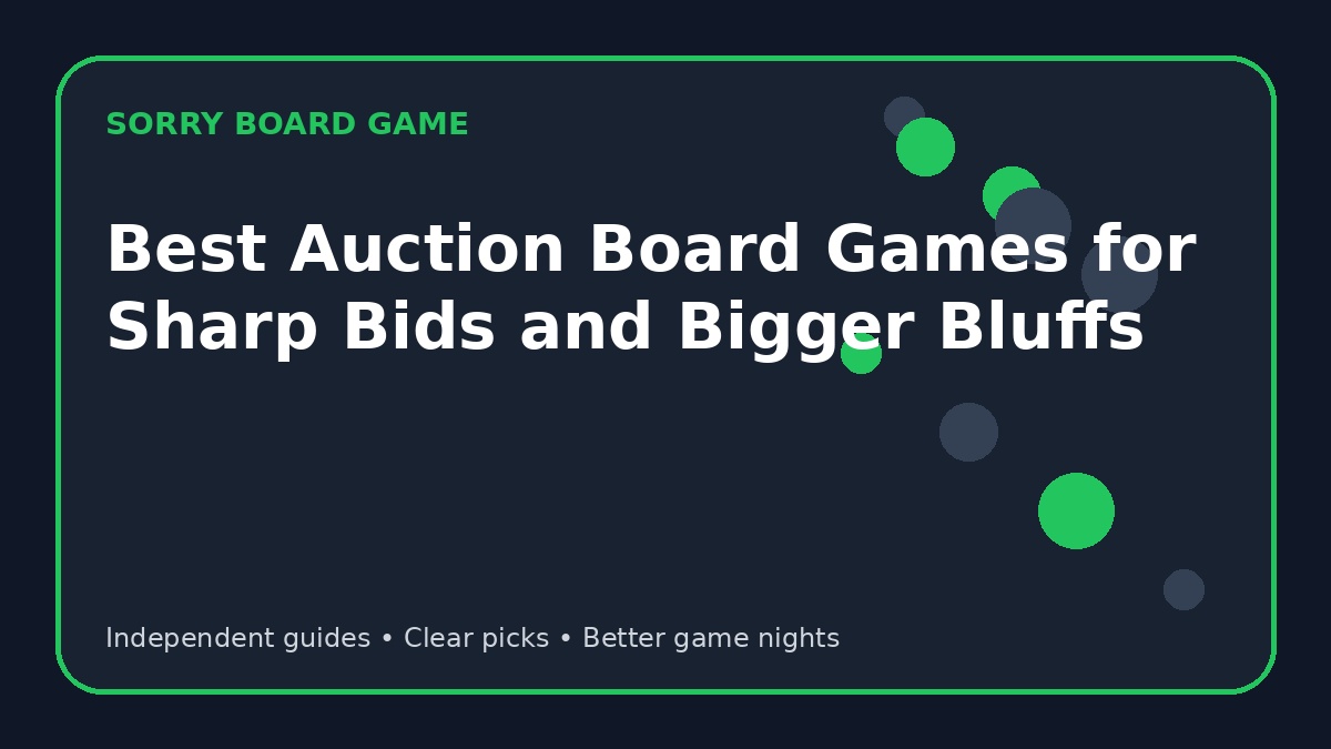 Best Auction Board Games for Sharp Bids and Bigger Bluffs