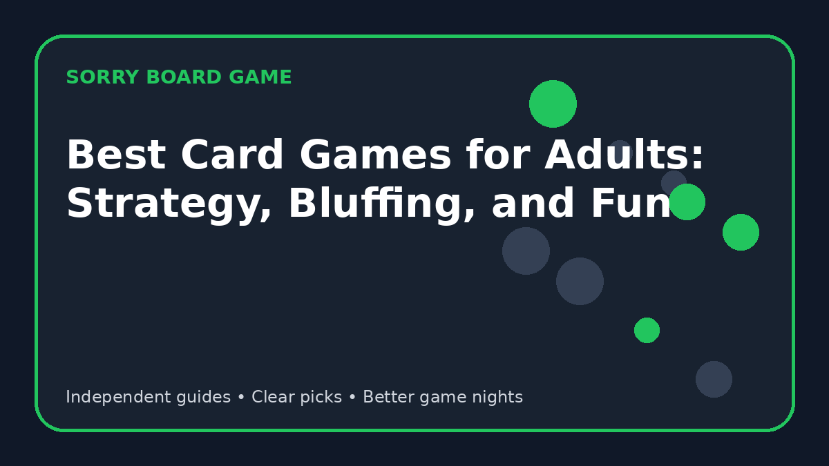 Best Card Games for Adults: Strategy, Bluffing, and Fun