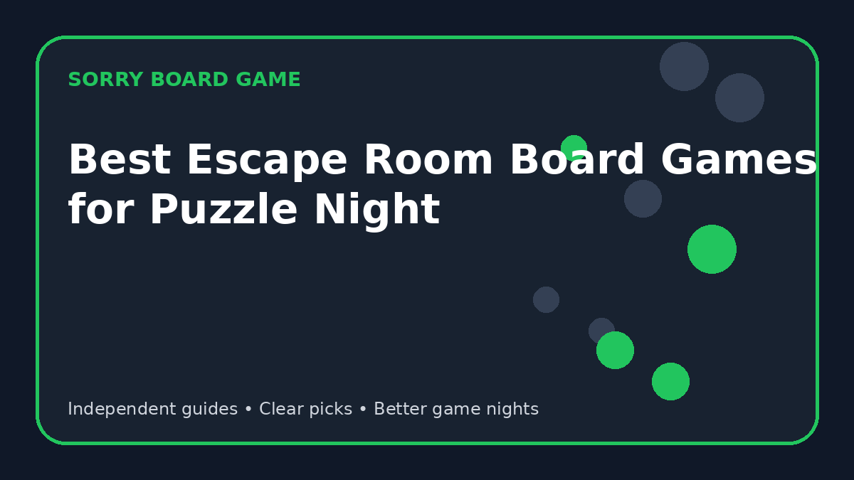 Best Escape Room Board Games for Puzzle Night