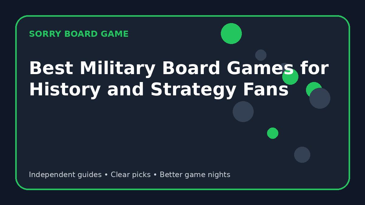 Best Military Board Games for History and Strategy Fans