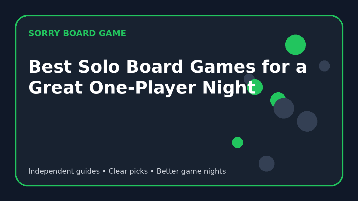 Best Solo Board Games for a Great One-Player Night