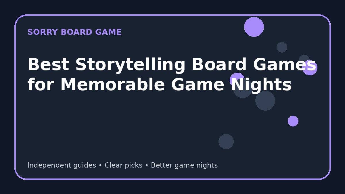 Best Storytelling Board Games for Memorable Game Nights