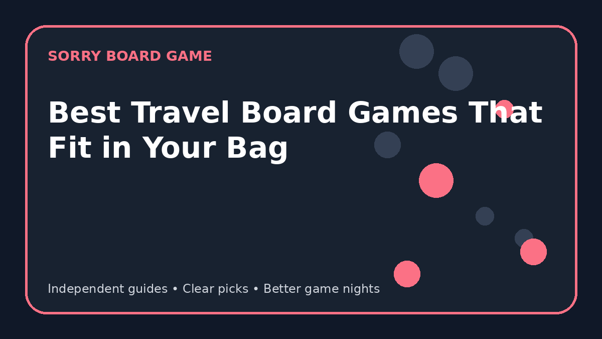Best Travel Board Games That Fit in Your Bag
