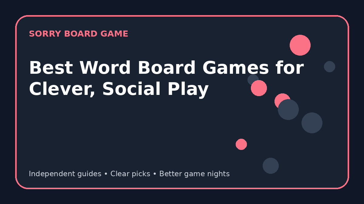 Best Word Board Games for Clever, Social Play