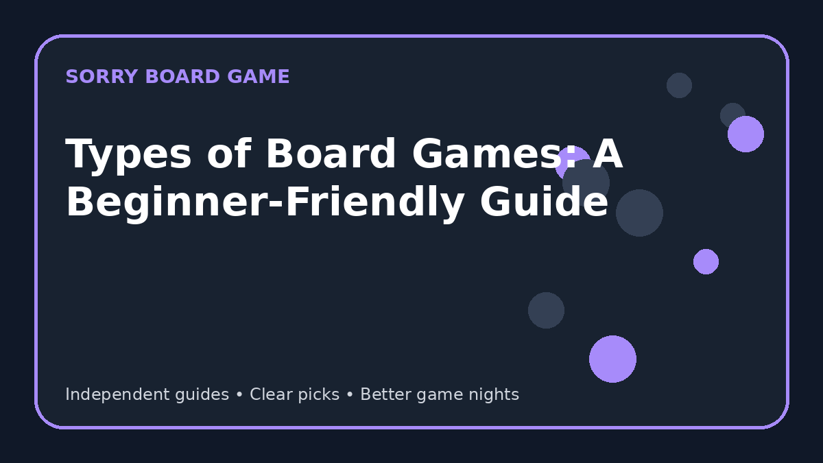 Types of Board Games: A Beginner-Friendly Guide